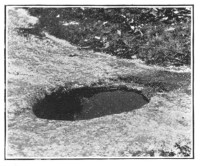 Fig. 48. A pot-hole cut in the rock of a stream's bed.