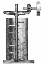 Fig. 21.—Vertical Pug-Mill, in use at Union Porcelain
Works, Greenpoint.