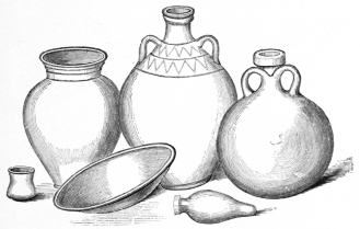 Fig. 44.—Pottery found in the Tombs above the Palaces of
Nimroud.