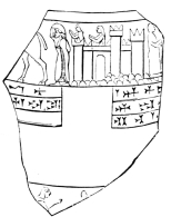 Fig. 51.—Fragment in Porcelain (?). (Nimroud.)