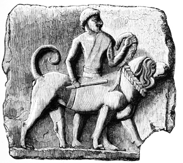 Fig. 56.—Terra-cotta Tablet, from Babylon. (British
Museum.)