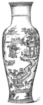Fig. 85.—Blue-and-white Lancelle Vase, Ming Dynasty. (W.
L. Andrews Coll.)