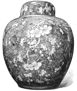 Fig. 87.—Blue-and-white Chinese, “Hawthorn” Pattern. (S.
P. Avery Coll., N. Y. Metrop. Museum.)