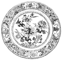Fig. 97.—Chinese Plate. Rose Family. Sixteenth Century
(?). (Mrs. J. V. L. Pruyn Coll.)