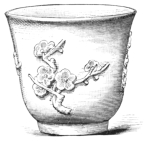 Fig. 101.—White Chinese Porcelain, with Blossom in
Relief. (J. C. Runkle Coll.)