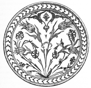 Fig. 139.—Persian Faience Plaque. (Robert Hoe, Jr.,
Coll.)