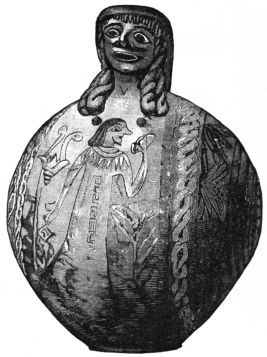 Fig. 146.—Phœnician Vase, with Figure. (Cesnola
Coll., N. Y. Metropolitan Museum.)