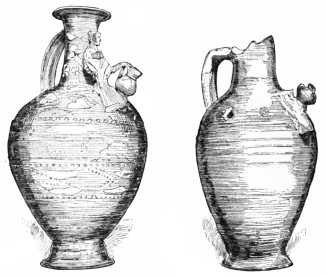 Fig. 156.—Phœnician Vase, from Curium. (Cesnola
Coll., N. Y. Metrop. Mus.)
Fig. 157.—Phœnician Vase, from Curium. (Cesnola
Coll., N. Y. Metrop. Mus.)