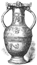 Fig. 197.—Ancient Etruscan Vase. Height, 21 in. (J.J.
Dixwell Coll., Boston Museum of Fine Arts.)