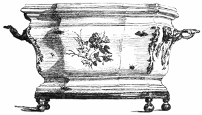 Fig. 260.—Vincennes Porcelain Cooler. (Duke de Martina
Coll.)