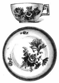 Fig. 296.—Dresden Cup and Saucer. Marcolini Period,
1796. (J. C. Runkle Coll.)