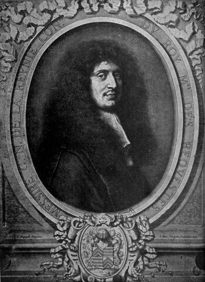 PORTRAIT OF GABRIEL NICOLAS DE LA REYNIE

LIEUTENANT-GENERAL OF POLICE

(Engraved by Van Schuppen, after the painting by Mignard)