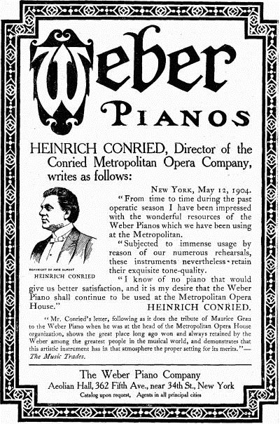 Weber Piano Advertisement
