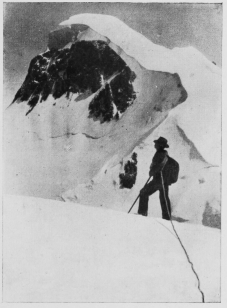 A glacier-capped summit.