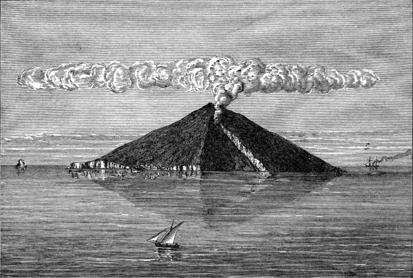 Fig. 15. Stromboli, Viewed from the Northwest, April, 1874