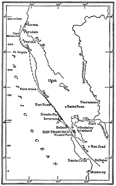 Fig. 47. Map of Western Coast of California
Showing Position of San Francisco