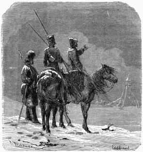 Cossack Horsemen in the Steppes.