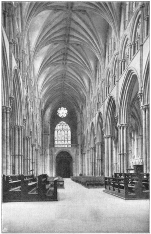 THE NAVE, LOOKING WEST.