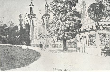 The Firework Gallery, Cremorne.  From an etching by W. Greaves,
1870