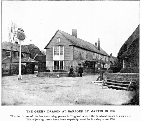 THE GREEN DRAGON AT BARFORD ST MARTIN IN 1860