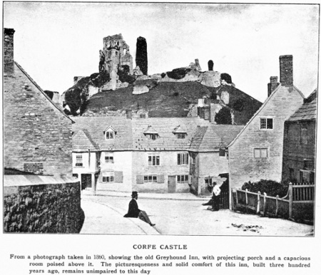 CORFE CASTLE From a photograph taken in 1860