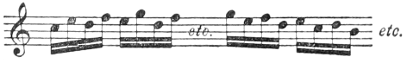 Treble clef with semiquaver motif