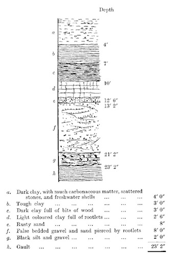 Section seen in Bullock's Pit