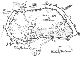 Plan de la Cite de Carcassonne