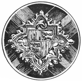 Key of the Vaulting, Château de Foix. Showing the Arms of the Comtes de Foix