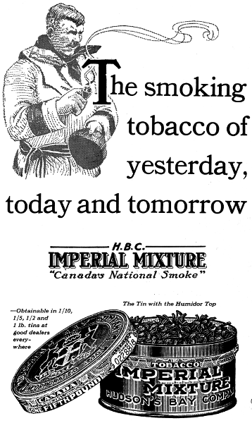 H.B.C. Imperial Mixture Tobacco Advertisement