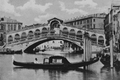 THE FAMOUS BRIDGE OF THE RIALTO, VENICE