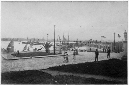 Boat Landing and Marine Barracks, San Juan Puerto Rico Copyright, 1901, by Detroit Photographic Co.