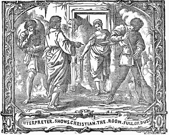 INTERPRETER SHOWS CHRISTIAN THE ROOM FULL OF DUST