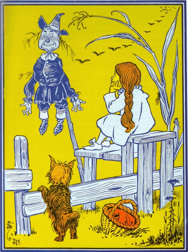 Dorothy gazed thoughtfully at the Scarecrow.