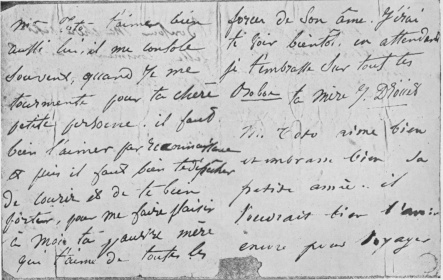AUTOGRAPH LETTER FROM JULIETTE DROUET TO HER DAUGHTER
CLAIRE (continued).