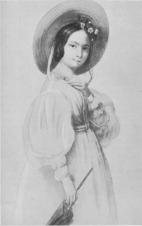 CLAIRE PRADIER AT FIFTEEN.

From an unpublished drawing by Pradier.