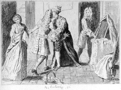 Scene Illustrating Etheredges Man of Mode;
or, Sir Fopling Flutter.
After the design by Lud. du Guernier.