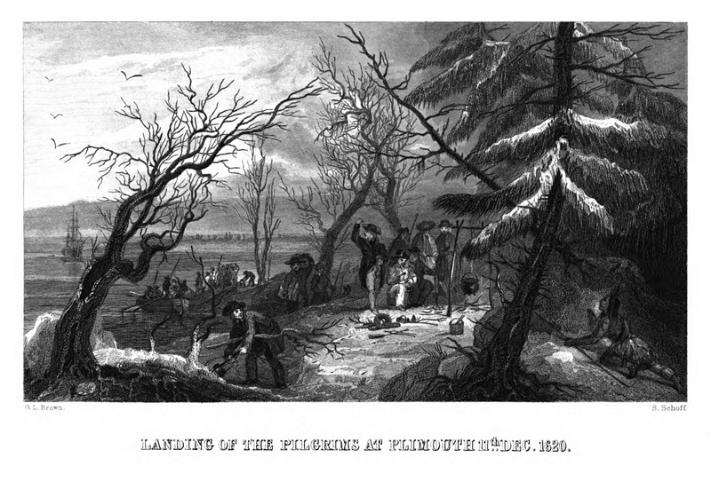 LANDING OF THE PILGRIMS AT PLIMOUTH 11th. DEC. 1620.