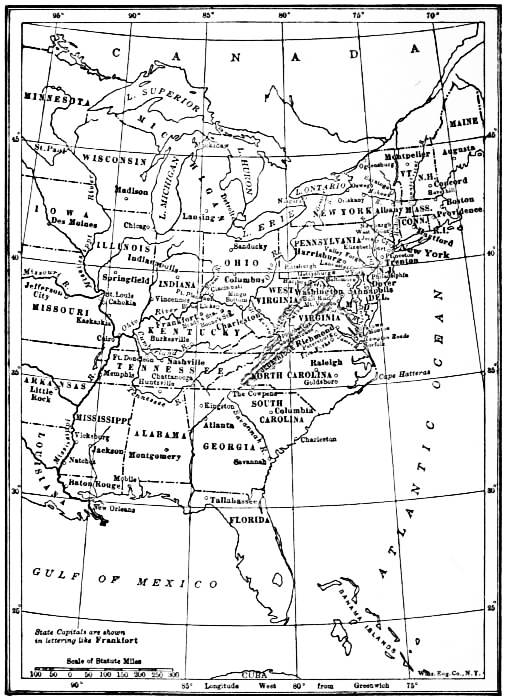 Map of the Eastern United States