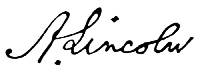 Autograph A. Lincoln