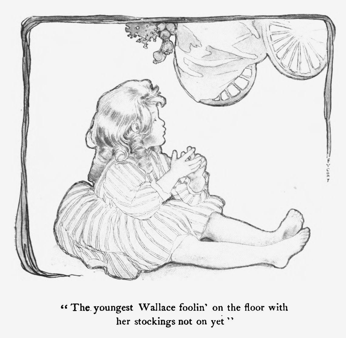 On the Floor With Her Stockings Not on Yet. 036