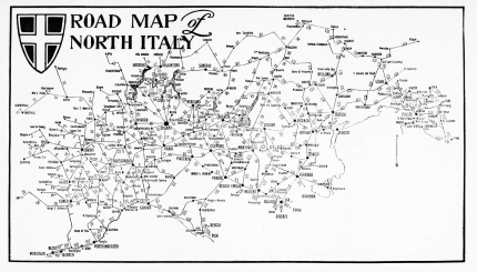 Road Map of North Italy