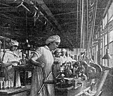 Women Munition Workers in the International Fuse and Arms Works.