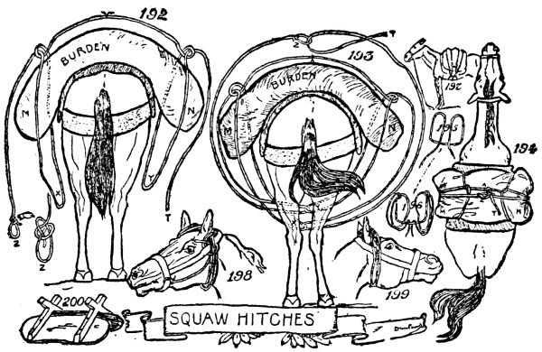 Figs 192-200 Squaw Hitches