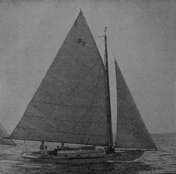 Jib and Mainsail Cruising Boat