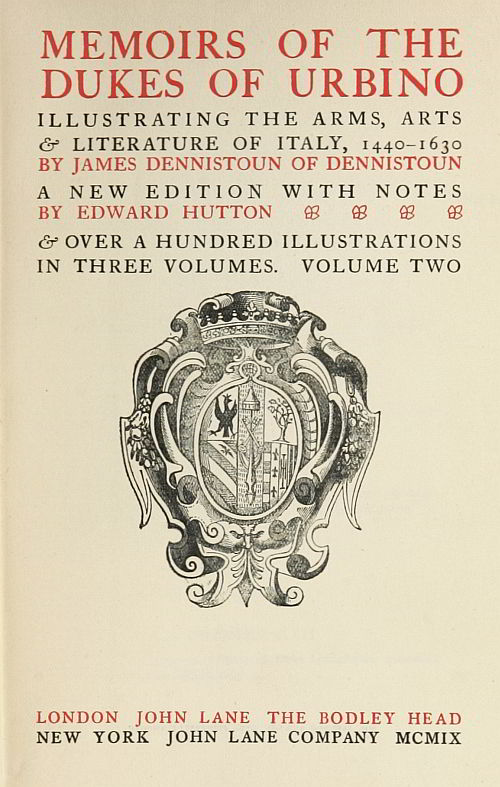 The Project Gutenberg eBook of Memoirs of the Dukes of Urbino, Volume II (of 3), by James Dennistoun