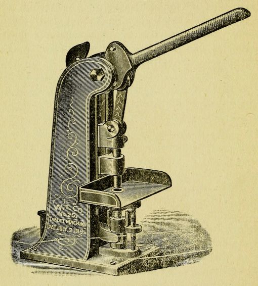 drawing of tablet machine