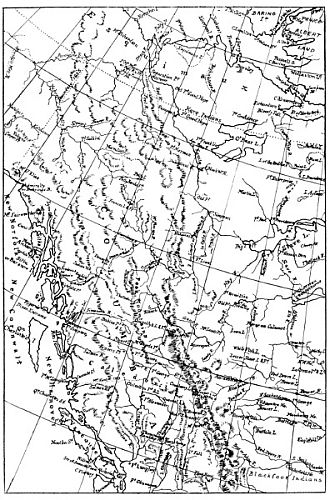 Map of Mackenzie River and the Yukon