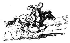 Boy on galloping horse