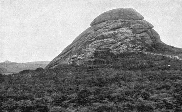 A smoothly-weathered granite Tor, Dartmoor